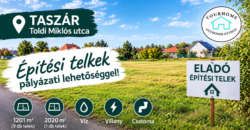 Építési Telek TASZÁR Toldi utca